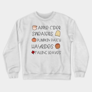 Fall Things Icons Crewneck Sweatshirt